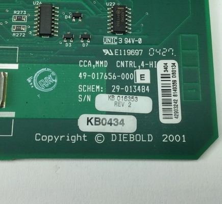 Diebold 49-017656-000E CCA Cartão de placa de controlo PCB ATM Partes