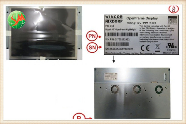 Monitore as partes 1750262932 de Wincor Atm da exposição de 15 polegadas para Procash 280 285